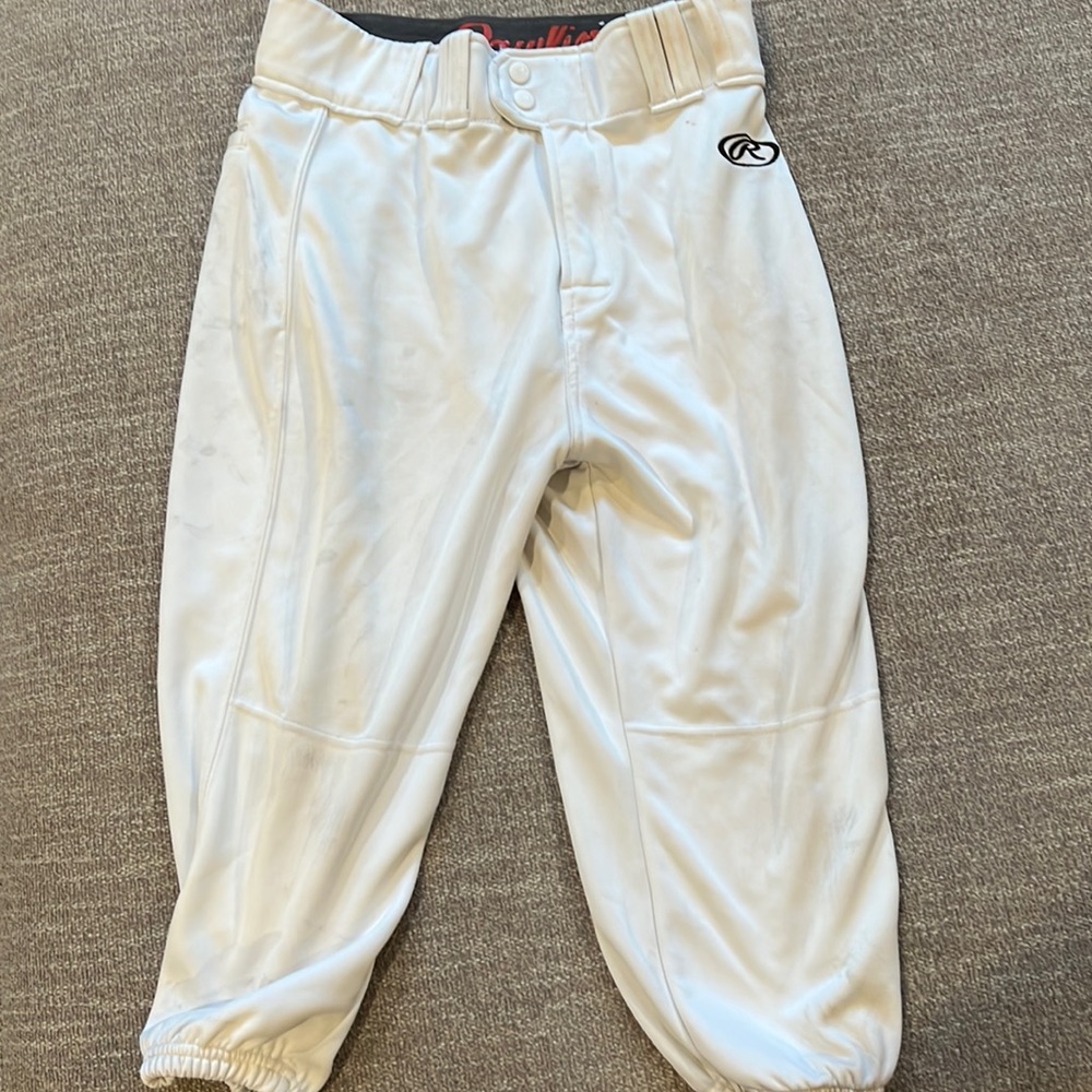 White Rawlings Baseball “Knickers” pants